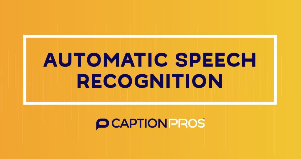 Automatic speech recognition
