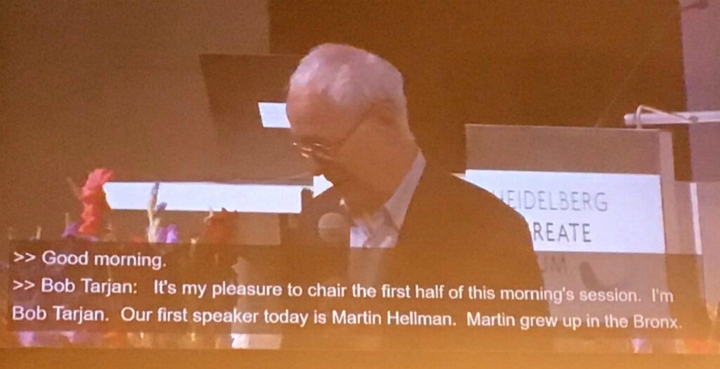 Photo of captions at Heidelberg Laureate Forum